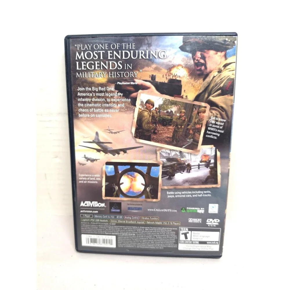 Call of Duty 2 Big Red One PS2 PlayStation 2 Complete 2005